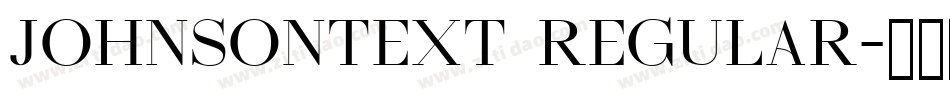 JOHNSONTEXT Regular字体转换